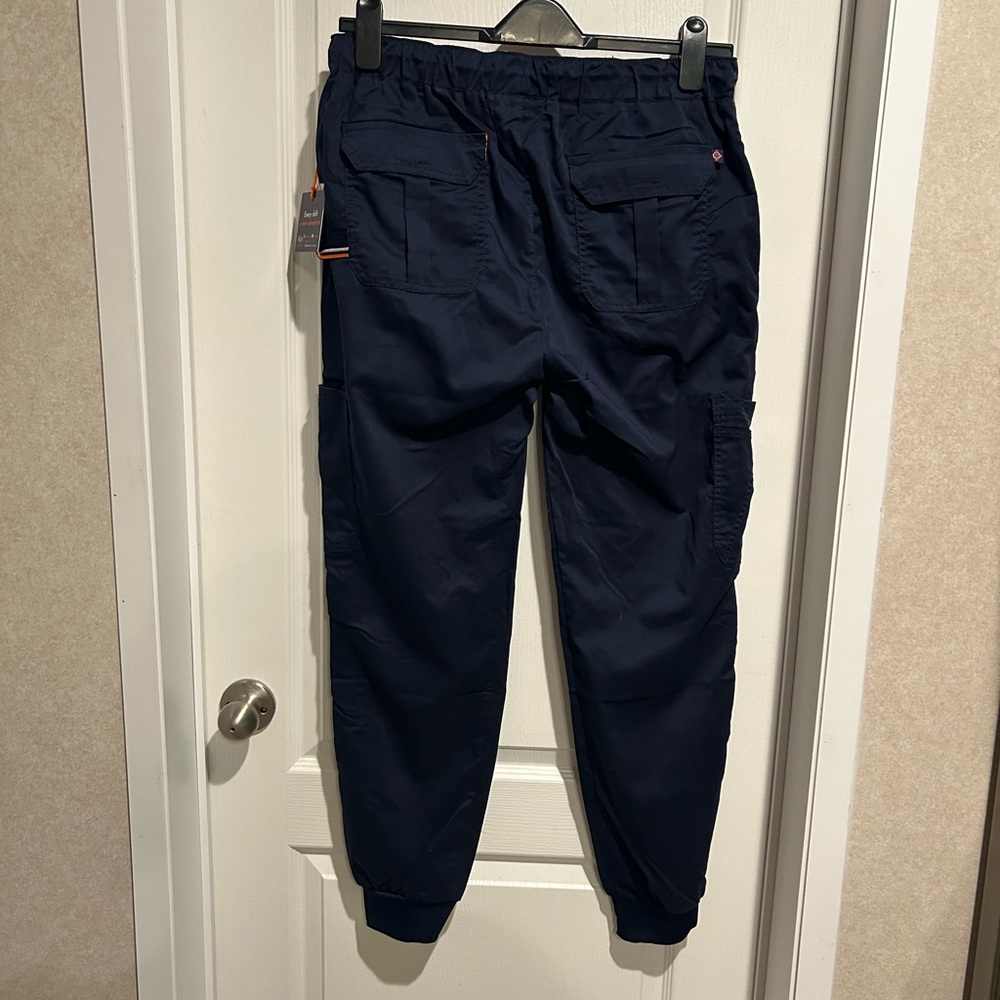 Koi NWT Navy Blue scrub pants joggers large tall - Picture 3 of 6